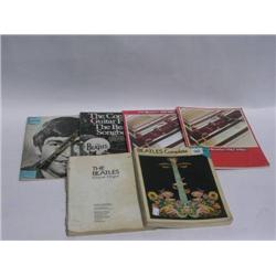 Six sheet music books to include "The complete works of The Beatles"