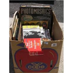 The Beatles a mixed box lot to include pictures, books, videos etc