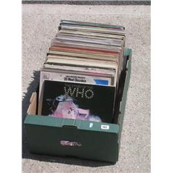 Mixed box of approx seventy LP Records various artists, rock and pop