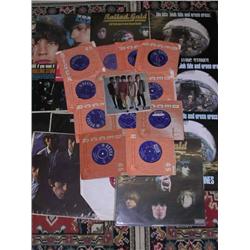 Rolling Stones collection of LP's & Single Records to include "Through The Past Darkly", "Sticky Fin