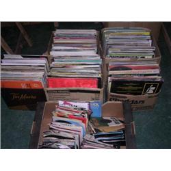 Large mixed lot of LPs and Single Records various artists