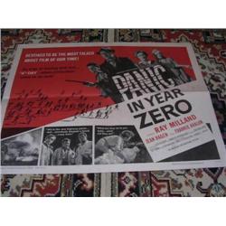 Rare Panic In Year Zero UK Quad 1962 G (tape repairs) & USA ½-Sheet EX