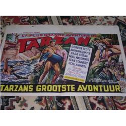 Tarzan’s Greatest Adventure Belgian Movie Poster 22”x 15” 1959 starring Gordon Scott condition VG (m