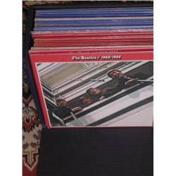 The Beatles Record case of approx 20 Red and Blue LP's 1962/1966 - 1967/1970 various condition.