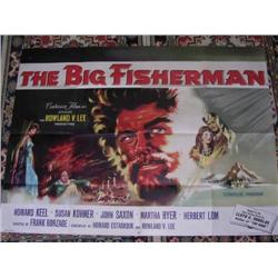 The Big Fisherman UK Quad Cinema Poster 30”x 40” 1959 with Hinchcliffe artwork condition EX (pin-hol