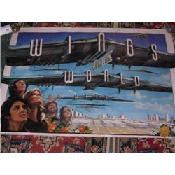 Original Paul McCartney & Wings 1979 World Tour Poster 27”x 39” condition Good (pin-holed corners & 