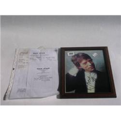 Framed signed colour photograph of Mick Jagger sold with Provenance