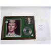 Image 1 : Glass Framed Autographed Davie Bowie colour Photo mounted with Ziggy Stardust CD sold with Provenanc