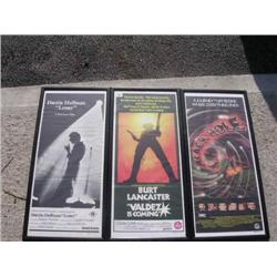 Three Australian Daybill 1970’s Cinema Posters all glass framed 14”x 29 condition EX, Valdez Is Comi