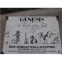 Original Genesis Concert Poster 30”x 41” New Bingley Hall Stafford 10th July 76 in EX condition