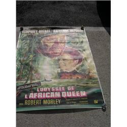 Rare The African Queen 1951 French Linen-Backed Cinema Poster 47"x63” condition EX