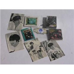 The Beatles four postcards produced by Eskimo foods plus Beatles cigar bands gum cards plus two mini