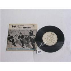 The Beatles Third Christmas Record flexi disc Record LYN 948 no insert vg++\ex-