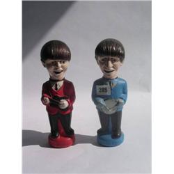 The Beatles two Soakies (bubble bath bottles) Paul and Ringo produced by Colgate 1965 copyright NEMS