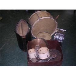 1940's Showband folding drum kit, base, snare etc