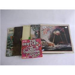 Five LP Records plus one Beatles Single 'Lady Madonna' Odeon FO 111 red label vg++\ex