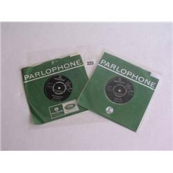 The Beatles two Singles Records Pye contract pressings "Can't Buy Me Love" ex "I Feel Fine" vg+