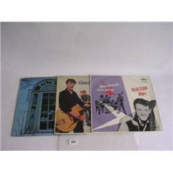 Three Gene Vincent And His Blue Caps LP Records "Bluejean Bop" "Gene Vincent and His Blue Caps" and 