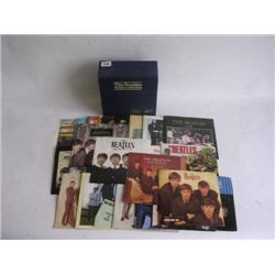 The Beatles Single Collection twenty six Single Records in blue box with gold lettering released by 