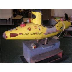 The Beatles "Yellow Submarine" electric fairground ride, in working order but in need of restoration