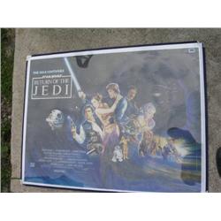 Star Wars Return of the Jedi Style A UK Quad Cinema Poster 30”x 40” 1983 Linen-Backed condition EX N