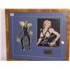 Image 1 : Autographed Madonna colour photograph (topless shot from "Sex") mounted with shaped Picture Disc Rec