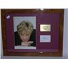 Image 1 : Diana Princess of Wales autograph mounted with colour photograph and brass plaque housed in walnut e
