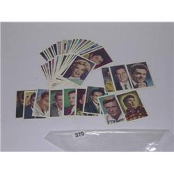 Complete Set of 48 "Disc Jockey" Gum Cards Liberace, Terry Dene, Elvis Presley, Lonnie Donegan