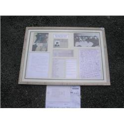 Stuart Sutcliffe The Beatles Limited Edition # 513/4995 glass framed Presentation 24"x32" inc repro 