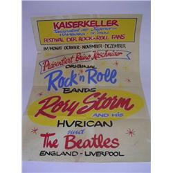 Original Rory Storm & The Beatles Kaiserkeller Concert Poster advertising Gigs Oct-Dec 1961, Poster 