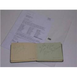 Superb Collection of 40+ Autographs inc Marilyn Monroe in a contemporary 1950's Autograph Book sold 