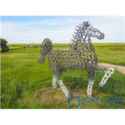 Horse made from Horseshoes