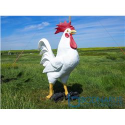 White Rooster Statue