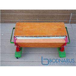 Cock-Shutt Plow Company Drill Ends on Wheel Made into Cabinet