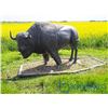 Image 1 : Life Size Aluminum Bison Statue (Approx. 6ft)