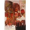 Image 1 : Oskar D'Amico, Red Abstract Construction, Oil Painting