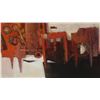 Image 3 : Oskar D'Amico, Red Abstract Construction, Oil Painting