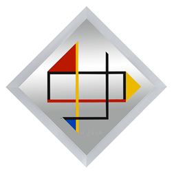 Yaacov Agam, Composition, Color Screenprint on Mirror