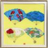 Image 1 : Walasse Ting, Four Fans, Lithograph on Silk
