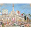 Image 1 : Kamil Kubik, Los Angeles Coliseum - 1984 Summer Olympics, Pastel Drawing