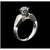 Image 3 : 1.84 ctw Fancy Blue Diamond Ring - 18KT White Gold
