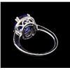 Image 3 : 3.35 ctw Tanzanite and Diamond Ring - 14KT White Gold