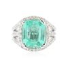Image 1 : 14KT White Gold 5.58 ctw Emerald and Diamond Ring