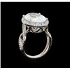 Image 4 : 14KT White Gold 9.47 ctw Aquamarine and Diamond Ring