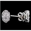 Image 2 : 0.90 ctw Diamond Earrings - 14KT White Gold