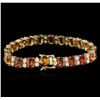 Image 2 : 14KT Yellow Gold 16.75 ctw Yellow Sapphire and Diamond Bracelet