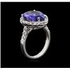Image 3 : 4.81 ctw Tanzanite and Diamond Ring - 14KT White Gold