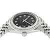Image 8 : Rolex Mens Stainless Steel Black Jubilee 3 ctw Diamond Datejust Wristwatch