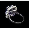 Image 3 : 14KT White Gold 8.25 ctw Tanzanite and Diamond Ring