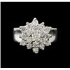 Image 2 : 14KT White Gold 1.55 ctw Diamond Ring